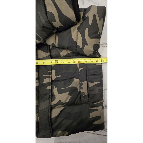 Primark Jacket Womens 0/2 Camouflage Puffer Camo Green Black Quilted Winter Coat - Picture 6 of 12